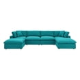 thumbnail image 2 of Modway Commix 6-Piece Down Filled Overstuffed Sectional Sofa in Teal, 2 of 5