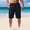 Black, variant on JDQJBZ Men's Casual Linen Shorts Stripe Print Drawstring Pocket 5 Inch Summer Shorts