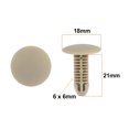 thumbnail image 2 of Unique Bargains 100 x 6mm Hole Plastic Rivets Fastener Push Clips Khaki for Car Auto Fender, 2 of 5