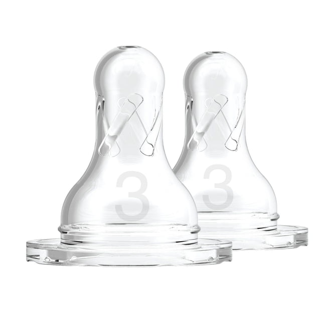 Dr. Brown's Standard Level 3 Silicone Nipples- 2 Pk