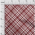 thumbnail image 2 of oneOone Cotton Flex Maroon Fabric Check Craft Projects Decor Fabric Printed By The Yard 40 Inch Wide, 2 of 4