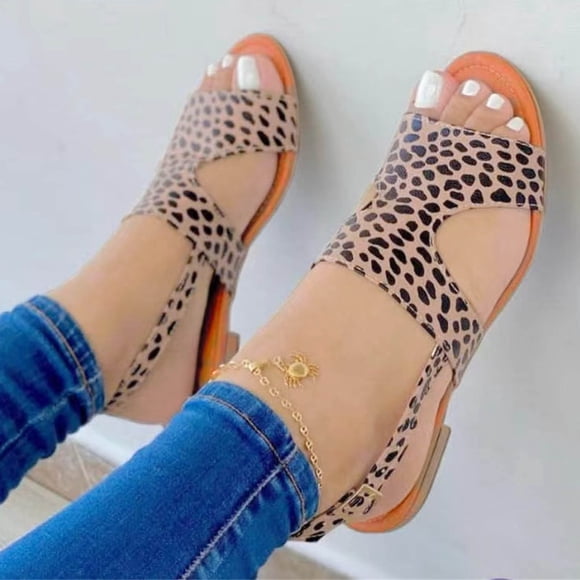 Teva Sandles Women's Flat Shoes Ladies Beach Sandals Summer Non-Slip Causal Slippers Zero Drop Sandals Women on Clearance
