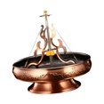 thumbnail image 2 of jifeng Chinois Porte-Bobine Cadre de Support de Cadeau Décoration de Bureau Ornements Bobine Rack Rouge, 2 of 6