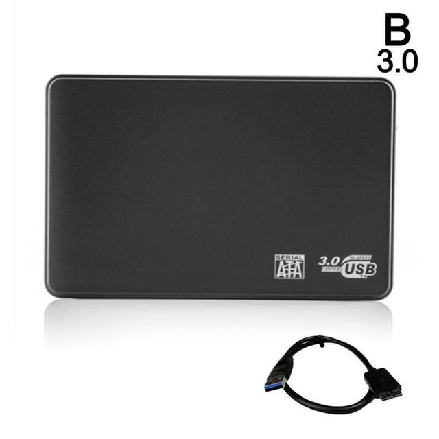 Boîtier Boîtier de Disque Dur SATA 2,5 Po USB 3.0/2.0 HDD en Noir, Conçu pour le Stockage Externe et l'Utilisation sur Disque portable. Doté d'Une Finition Sablée Compacte, d'Un Indicateur DEL et d'Un Câble de Données USB 3.0 pour un Transfert Haute Vitesse jusqu'à 5 Gbps. Compatible avec les Disques Durs SATA et SSD de 2,5 Pouces, Prenant en Charge le plug-and-play et l'Échange à Chaud. Capacité Maximale de 2 to.