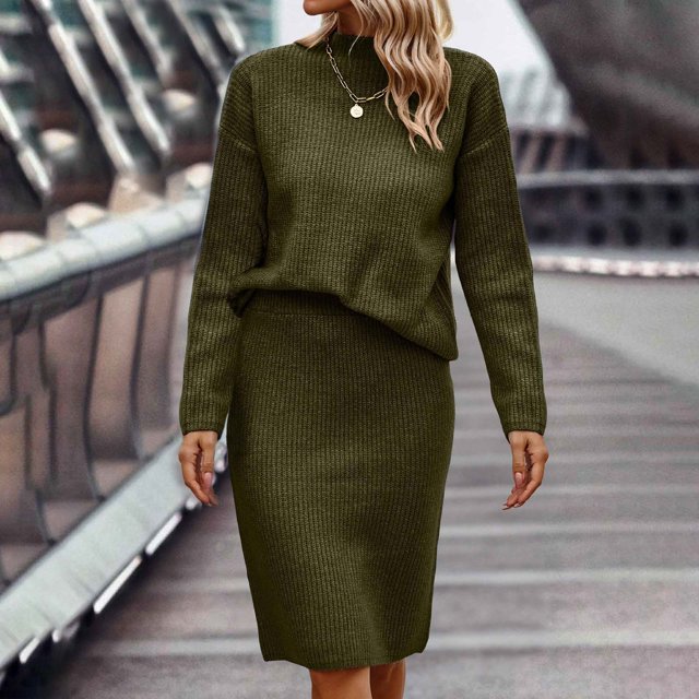 EQWLJWE Chandails à Col Roulé 2023 pour Femmes, Décontractés, à Manches Longues, Robe Chandail Tricotée d'Hiver