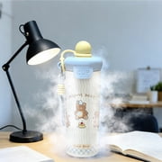 BUTASY Water Bottle Insulated, 600ml Stainless Steel Straw Cup Double Wall Vacuum Insulated Cup Hot Cold Retention Water Bottle with StrawLeakProof Portable Mug for Adults Kids
