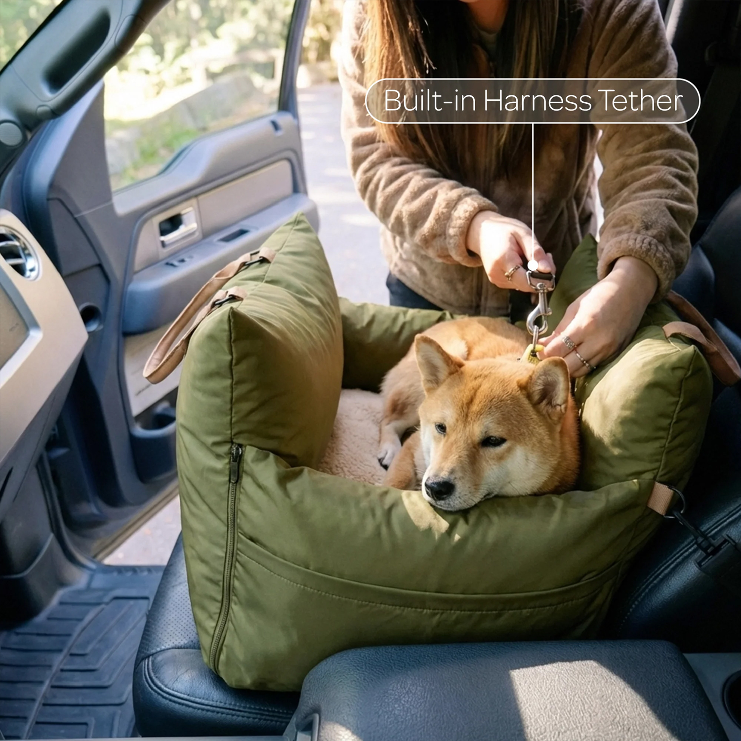 INSTACHEW Marco Dog Travel Pet Bed, Army