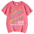 thumbnail image 4 of PMVFHDE T-Shirts Fille T-Shirt Décontracté Imprimé à Col Rond à Manches Courtes T-Shirt Chemise Décontractée Rose,8-9 Ans, 4 of 6