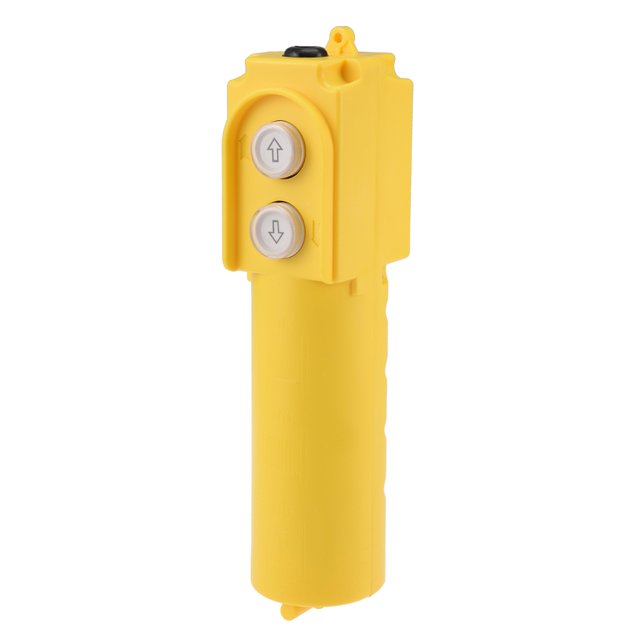 Unique Bargains Station de Contrôle de Suspension de Grue Imperméable à Bouton-Poussoir 2 Voies Jaune