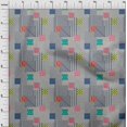 thumbnail image 3 of oneOone Silk Tabby Light Yellow Fabric Stripe|Floral & Geometric Patchwork Craft Projects Decor Fabric Printed By The Yard 42 Inch Wide, 3 of 4