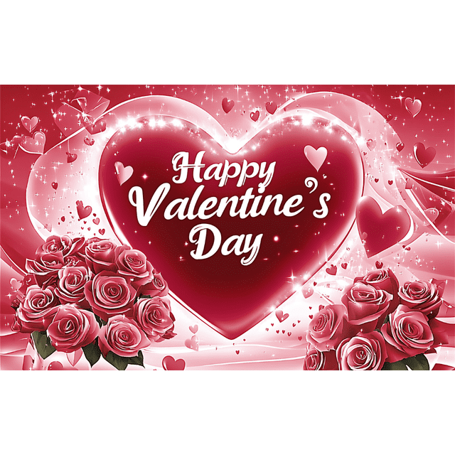 Happy Valentines Day Banner Valentines Day Backdrop For Valentines Day Decor Valentines Heart Backdrop Valentines Banner Decorations Party Decorations