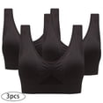 thumbnail image 2 of AherBiu 3pc Plus Size Sports Bras for Women High Support Wireless Workout Bras Full Coverage Push up Yoga Running Bralettes, 2 of 4