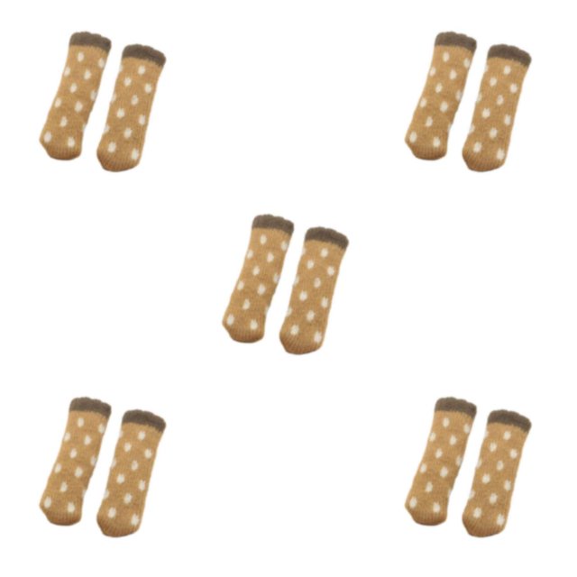 Transemion 24 Pcs Housse de Pied de Meuble Durable Protection de Sol Premium Chaussettes Tricotées style 12 5Set