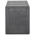 thumbnail image 3 of vidaXL Garden Storage Box 270L Black PP Rattan, 3 of 5