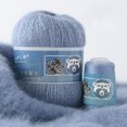 thumbnail image 4 of 2pcs Long Plush Knitting Yarn Anti-pilling Hand-Knitting Thread for Weaving Cardigan Scarf Hat, 4 of 8