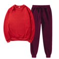 thumbnail image 2 of Besolor Ensembles 2 Pcs pour Femmes Survêtements Décontractés Chandail à Col Rond et Pantalon de Jogging Ensembles d'Entraînement Survêtements, 2 of 5