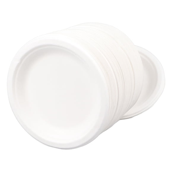 125 Pcs Assiettes en Papier Jetables Compostables 6 Pouces Assiettes à Dessert pour Réunions de Famille Pique-Niques Fêtes d'Anniversaire