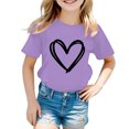 thumbnail image 2 of WEAIXIMIUNG 5T Tenue de Pâques Filles Enfant Filles Mignon Graphique Col Rond Manches Courtes Tee Été Décontracté T-Shirt 110, 2 of 6
