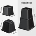 thumbnail image 2 of Bed Risers Bed Lifts 8Pcs Bed Risers Furniture Riser Lifts Bed Lifts For Beds Day Beds Sofa Table Couch, 2 of 8