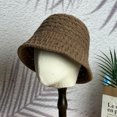 thumbnail image 1 of LinYooLi Autumn And Winter New Hollow Knitted Bucket Hat Versatile Face Facial Fisherman Hat Version Simple Warm Basin Hat, 1 of 9