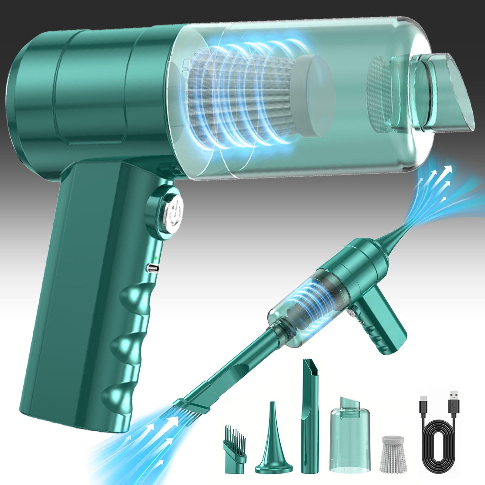 Dvkptbk Car Vacuum Cleaner Car Portable Handheld Small Vacuum Cleaner Wireless Home Car-Use Rechargeable High Power Powerful Vacuum Cleaner Car Accessories