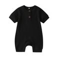 thumbnail image 1 of Xingqing Nouveau-Né Garçon Fille Manches Courtes Tricoté une Seule Pièce de Romper Clothes, 1 of 9