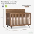 thumbnail image 2 of Evolur Stilnovo Mid Century 4-in-1 Convertible Crib, 2 of 9