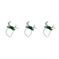 thumbnail image 3 of QualitChoice Maille Fascinator Femmes Coiffure Photographie Accessoires Prom Maquillage Performance Réglable Cosplay Partie Couvre-Chefs Vert Foncé 3PCS, 3 of 6
