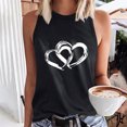 thumbnail image 2 of Timegard Camisoles pour Femmes Col Rond Imprimé Cœur Sans Manches Confortables Décontractées Amples Chemises Hauts Blouse, 2 of 5