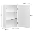 thumbnail image 4 of Yaheetech 3 Tier Wall Mounted Storage Cabinet w/Single Door Kitchen/Living Room,White, 4 of 7