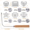 thumbnail image 3 of CJiaWei 7 Rosettes Timbale Set Rosette Making Set With Handle Flower Bunuelos Cookie Shaping Kit Funnel Cake Maker Kit, 3 of 6