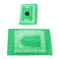thumbnail image 1 of Xingzhi Muslim Prayer Rug Polyester Portable Braided Mats Simply Print Light Green, 1 of 4
