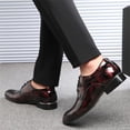 thumbnail image 4 of Chaussures de Mariage en Cuir à Lacets Brillants à Bout Pointu pour Hommes, 4 of 9