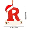 thumbnail image 2 of XZNGL Christmas Little Red Hat Letter Pendant DIY Writable Name 26 Letter Pendant 5PCS, 2 of 8