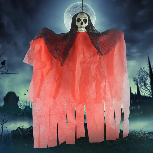 TIMIFIS Gothic Decor Halloween Hanging Ghost Decoration Pendant Haunted House Set Plastic Skull Ghost Horror Trick Scary Decoration Pendant Halloween Party DecorationsFall
