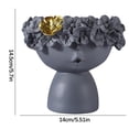 thumbnail image 3 of Vaidha Cute Flower Wreath Girl Vases Doll Head Container Planter Resin, 3 of 4