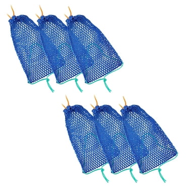 6 Pcs Sac d'Appât pour Piège à Crabe avec Casier, Piège à Poisson Portable, Caisse Claire pour Crabe d'Extérieur, Pièges en Maille, Accessoires de Pêche à la Crevette en Filet