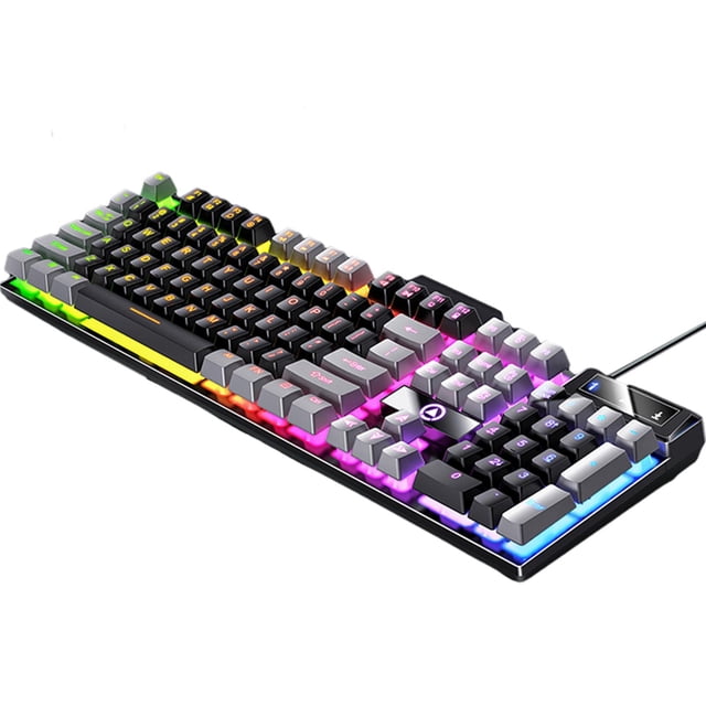 Miulika Clavier d'Éclairage à DEL Commandes Multimédias Jeu Gris Noir Gris