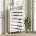 thumbnail image 2 of HOMCOM Shoe Storage Cabinet with Adjustable Shelves White, 2 of 10