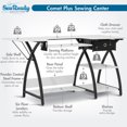 thumbnail image 3 of Sew Ready Comet Plus Craft Sewing Table with Accurate Fabric Cutting Grid-Top, 3 of 13
