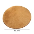 thumbnail image 3 of 40 Inch Round Non-Shedding Short Pile Rug for Living Room Bedroom, Washable Low Pile Carpet High Traffic Areas Rubber Backing, 3 of 8