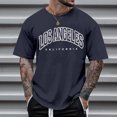 thumbnail image 2 of BOBOGOJP T-Shirts Graphiques pour Hommes à Rayures, Manches Courtes, Col Ras du Cou (Marine,G), 2 of 4