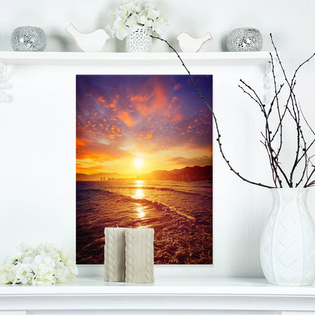 Cullera Playa Los Olivos Beach - Impression d'Art Moderne sur Toile de Plage