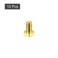 thumbnail image 3 of Unique Bargains Brass Hex Bolts, M6x10mm 10 Pack Fully Thread Grade 4.8 Machine Screws, 3 of 4
