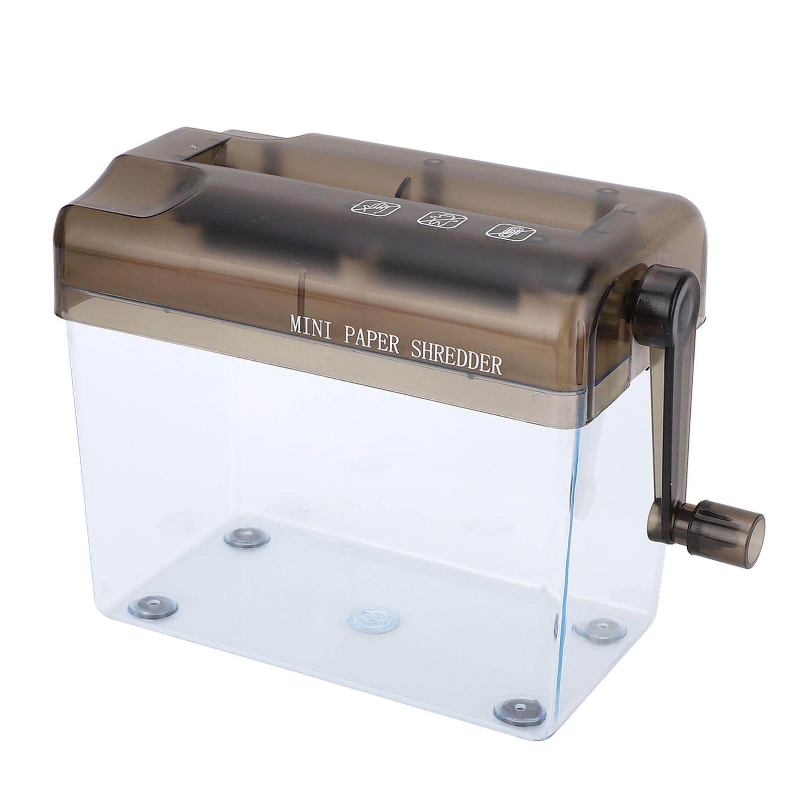 Manual Shredder, Space Saving Cutting Mini Hand Shredder with 1L Transparent Plastic Window for Documents