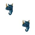 thumbnail image 3 of Wweixi Coat Hooks Easy To Install And Wide Application For Added In Daily Life Retro blue (rhino) 2Set, 3 of 6