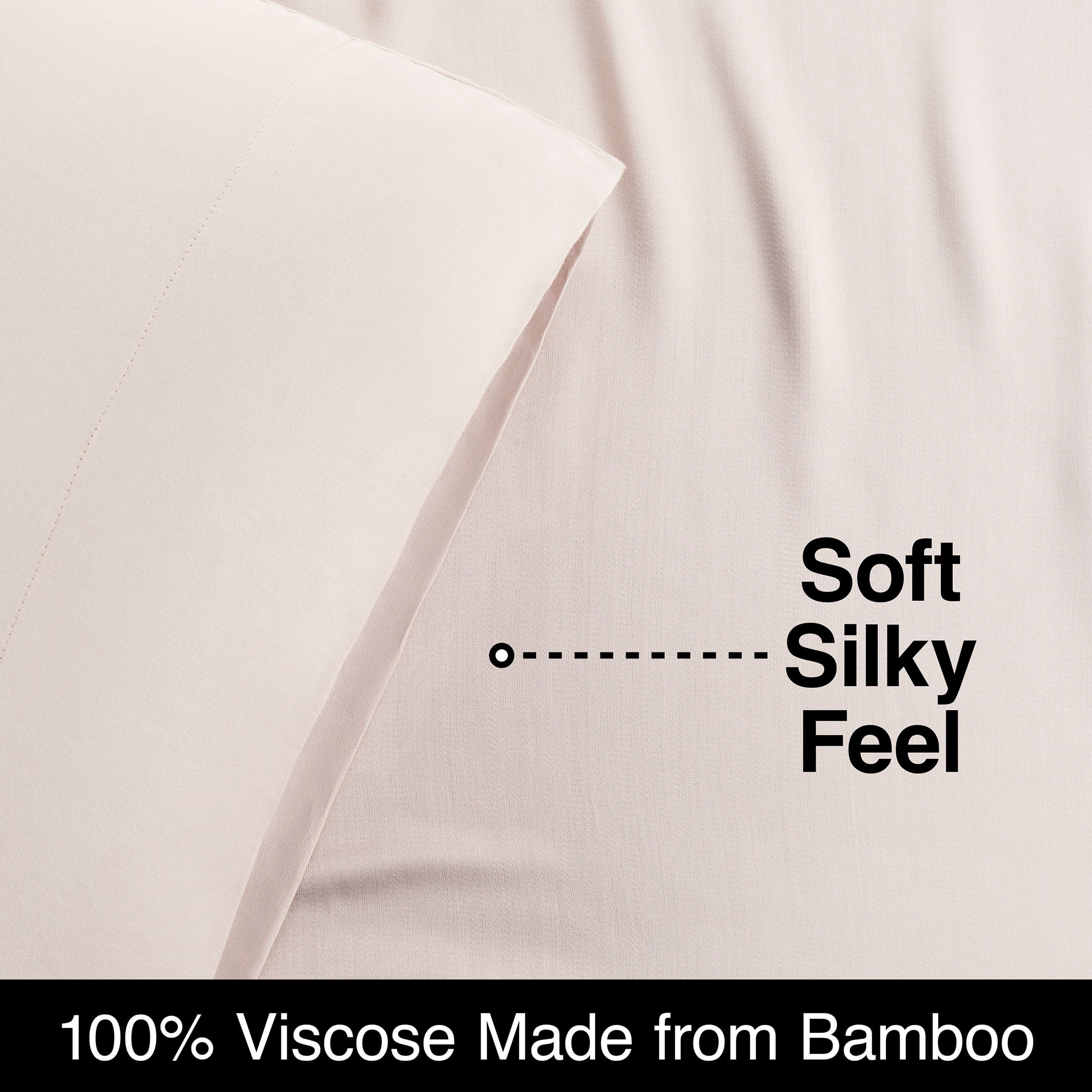 Allswell 300 Thread Count Soft & Silky 4-Piece Viscose from Bamboo Sateen Sheet Set