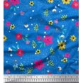 thumbnail image 1 of Soimoi Poly Georgette Fabric Artistic Flower Print Sewing Fabric Yard 42 Inch Wide, 1 of 3
