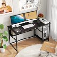 thumbnail image 2 of Gymax 55 Inches Computer Desk w/ Charging Station PC Desk w/ 4 Power Outlets & 2 USB Ports, 2 of 10