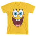 thumbnail image 2 of SpongeBob SquarePants Face Big Smile Kids Yellow T-Shirt, 2 of 3
